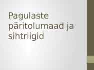 Pagulaste presentatsioon
