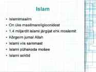 Islamimaailma aktiviseerumine ja vastuolud läänega #2