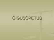 Õigusopetus 2015 - Üldosa