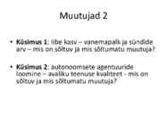 Teadustöö alused #8