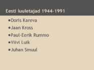 Eesti luuletajad 1944-1991 #3