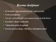 Rooma skulptuur ja maalikunst #2