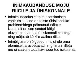 Inimkaubanduse ennetamine #11