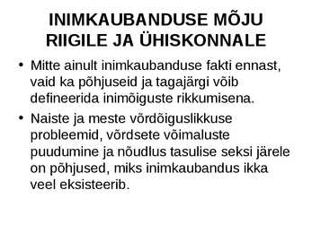 Inimkaubanduse ennetamine #12