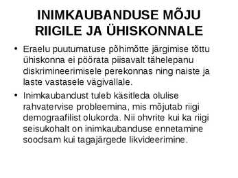 Inimkaubanduse ennetamine #13