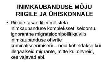 Inimkaubanduse ennetamine #16