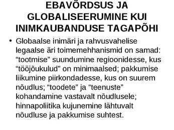 Inimkaubanduse ennetamine #18