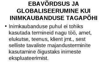 Inimkaubanduse ennetamine #19