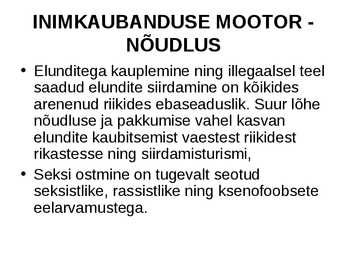 Inimkaubanduse ennetamine #24