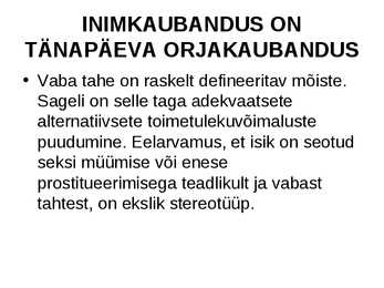 Inimkaubanduse ennetamine #4