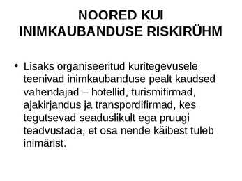 Inimkaubanduse ennetamine #32