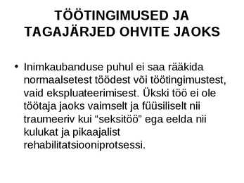 Inimkaubanduse ennetamine #35
