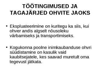 Inimkaubanduse ennetamine #38