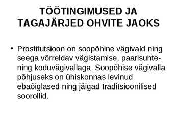 Inimkaubanduse ennetamine #40