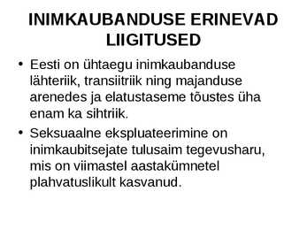 Inimkaubanduse ennetamine #7
