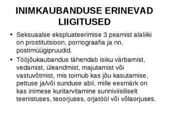 Inimkaubanduse ennetamine #8