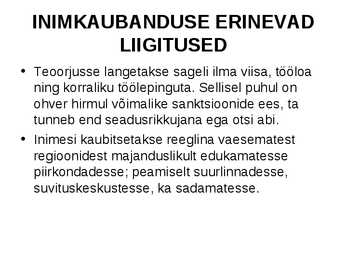Inimkaubanduse ennetamine #9