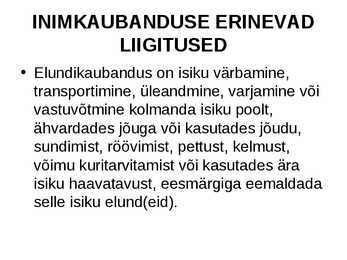 Inimkaubanduse ennetamine #10