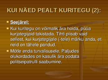 Õiguskord ja korrakaitse #12