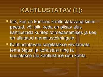 Õiguskord ja korrakaitse #26