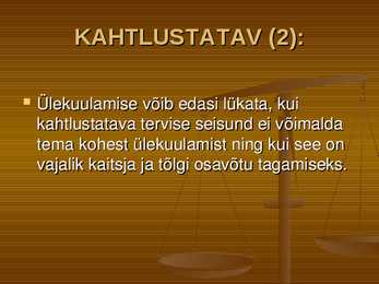 Õiguskord ja korrakaitse #27