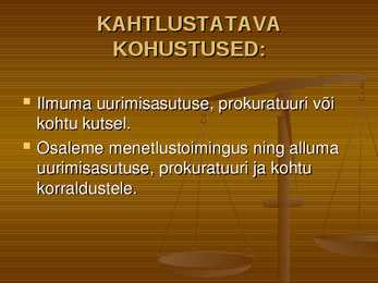 Õiguskord ja korrakaitse #32