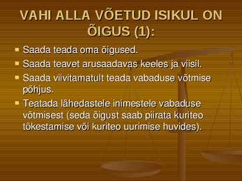 Õiguskord ja korrakaitse #33