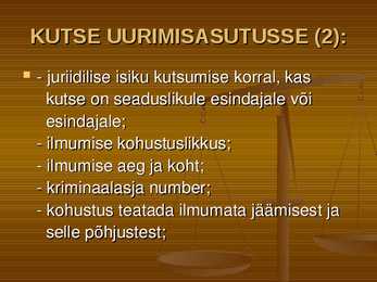 Õiguskord ja korrakaitse #43
