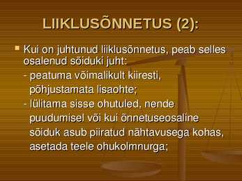 Õiguskord ja korrakaitse #46