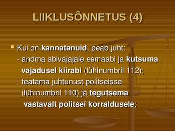 Õiguskord ja korrakaitse #48