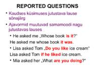 Reported Speech #4