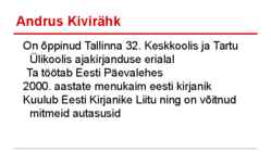Andrus Kivirähk- Mees-kes teadis ussisõnu #2