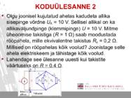 ALALISVOOLU ELEKTRIAHELAD #4