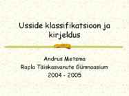 Ussi mitmekesisus