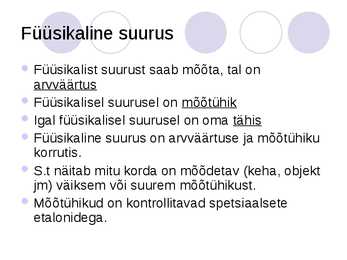 Füüsikaline maailmapilt #5