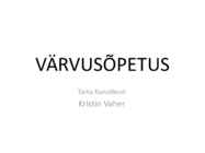 Värvusõpetus