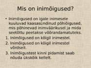 Inimõigusi reguleerivad kokkulepped #2