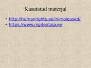 Inimõigusi reguleerivad kokkulepped #11