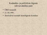Inimõigusi reguleerivad kokkulepped #4