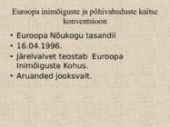 Inimõigusi reguleerivad kokkulepped #9