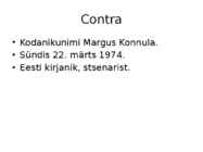 Contra-Margus Konnula #2