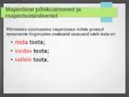 Majanduse alused #24
