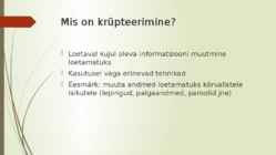 Andmete kaitse krüpteerimise abil #2