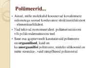 Polümeeri keemiline koostis ja kristallisatsioonivõime #2