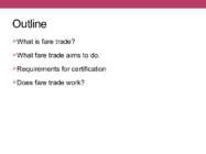 The economics of fare trade #2