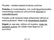 FÜÜSIKALISE LOODUSKÄSITLUSE ALUSED #11