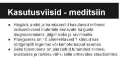 Radioaktiivne kiirgus ja selle kasutamise võimalused #8