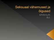 Seksuaal vähemused ja õigused