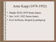Artur Kapp #2