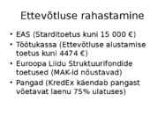 Ettevõtluse ja turunduse alused-äriideede rahastamine #9